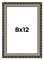 8x12 Museum-Quality Picture Frame with UV-Resistant Acrylic & Acid-Free Backing, Available in 4 Finishes - Gold, Silver, Bronze, and Black